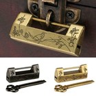 Chinese Vintage Antique Locks Old Style Lock Excellent Carved Padlock Brass Hot