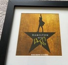 Lin Manuel Miranda Signed Hamilton Cd Cover Framed Broadway Play Alexander Bas  