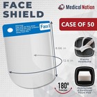 50 Pack Clear Reusable Face Shields Anti-fog Sponge Elastic Band Safety Visor
