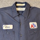 Vintage American Airlines Mechanic Uniform Shirt Short Sleeve Large Name Patch