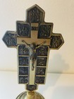 Vintage Brass Crucifix Stations Of The Cross Jesus Christ Statue 9 5   