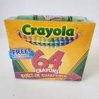 Vtg New  Sealed Crayola 64 Crayons Built In Sharpener Twistables Free Sample