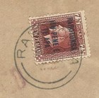 Cook Islands Sg 53 single Frank  Rarotonga 16 de 24 Registered label  To Usa