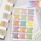 180 Bible Tabs 2 Sets  Includes Catholic Tabs  Gold Foil Laminated Bible Inde   