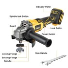 4-1 2 Angle Grinder For Dewalt 20v Battery Cordless Brushless 9000 Rpm Tool Only