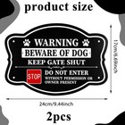 Beware Of Dog Sign 2 Pack Keep Gate Shut Do Not Enter Sign 9 5 X 6 7 Inches R   