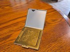 Fifth Avenue Vintage Compact Etched Silver Flowers