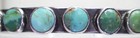 Vtg 925 Sterling Blue green Turquoise Small Navajo Native American Cuff Bracelet