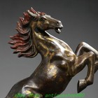 20  Old Chinese Bronze Gilt Feng Shui 12 Zodiac Year Animal Horse Statue