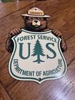 Smokey Bear Us Forest Service Department Of Agriculture Porcelain Sign