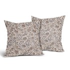 Vintage Floral Pillow Covers 18x18 Inch Set Of 18  X 18   pack Of 2  Brown Blue