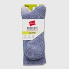 Hanes Men s 3pk Absolute Active Cushioned Crew Socks6-12
