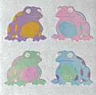 12 Packages Of Pearlized Tropical Frog Stickers  Great 7 Sticker Design  Pmp3104