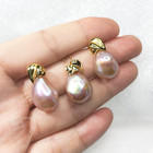11 5-13mm Freshwater Baroque Pearls In Sterling Silver Earrings And Necklace Set