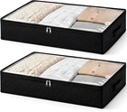 Black Underbed Storage Bags With Clear Window And 2 Reinforced Handles Under    