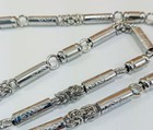 Necklace Takrud Talisman Stainless Chain Mantra Takrut Thai Buddha Amulet