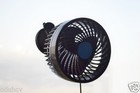 6  24v Adjustable Suction Cup Fan Truck Cab Oscillating Speed Change Air Cooling