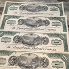 Pennsylvania Railroad Company 100 Shares Stock Certificate Vintage Railroad -17