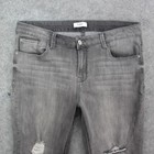 Kensie Jeans Womens 12 31 Gray Distressed Skinny Ankle Denim Pants Stretch