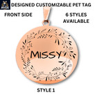 Stainless Steel Pet Id Tags Dog Tags Personalized Front And Back Engraving Round