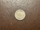 1872 Colombia Silver 10 Centavos Coin    low Mintage Coin   