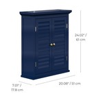 Teamson Home Glancy Two-door Faux Louvered Removable Wall Cabinet  Navy