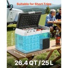 12 Volt Car Refrigerator Portable Freezer 26 4qt Electric Cooler For Camping