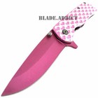 8  Ladies Pink Hearts Tactical Combat Spring Assisted Open Pocket Knife Women