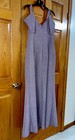 Women   s Formal Dress Plus Size 18w Morgan   Co  Purple Glitter Cold Shoulder New