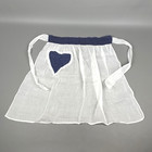 Vtg Hostess Half Apron Lot Of 4 1940s Sheer Cocktail Rose Heart Lace Rick Rack