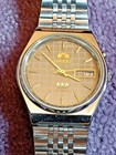 Vintage Orient 3 Star Crystal 21 Jewels Automatic Watch Steel Full Working