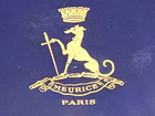 Vintage 5-star Le Meurice Hotel Paris Ashtray Cobalt Blue     See Pixs
