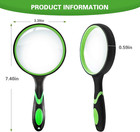 Handheld 75mm Magnifying Glass With Soft Non-slip Handle For Reading And Explora
