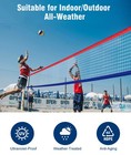 Ynszas              Professional Volleyball Net Heavy Duty  46 Ft Aircraft Steel Ca   
