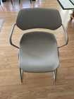 Large Lot Of Mcm Retro Grey Action Stacker Chairs American Seating Company 