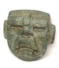 Precolumbian Olmec  Jade Stone Mask 3in G2u