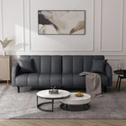 Futon Loveseat Sofa Bed Modern Sleeper Sofa 78 Inch Leather