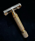 Vintage Gold Gillette Tto Safety Razor With Executive Adjustable Blue Case
