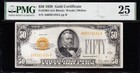 Very Nice  rare  Bold   Crisp Vf  1928  50 Gold Certificate  Pmg 25  Tc64