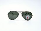 Ray-ban Sunglasses Rb3025 Aviator Classic Gold Frame Polarized Green Lens 58mm 