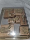 Stampin Up Wood Mounted Rubber Stamp Set The Fine Print