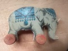Antique Wooden Elephant Pull Toy Made In Germany Early 20th Century 1920-1940