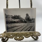Vintage Steam Locomotive Ore Cars Railroad Train Photo 4x5 B w Gelatin Original