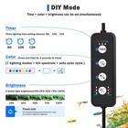 Led Aquarium Light  24 7 Mode Clip On Fish Tank Light With Memory Black
