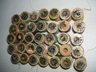 Vtg J p Coats Sew Thread Lot Black Label Mercerized Cotton Boilfast Wood Spools
