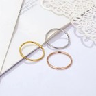 Women 1mm Thin Silver Gold Plated Cz Inlay Stainless Steel Stackable Ring Band