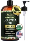 16 Oz Organic Jojoba Oil - 100  Pure Cold-pressed Moisturizer For Hair  Skin   N