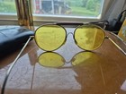 Vintage Gold Frame Aviator Hunters Shooters Hazemaster Sunglasses No Scratches 