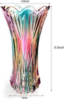 Glass Colorful Vase glass Flower Vase Decor For Home Dining Table Living Room of