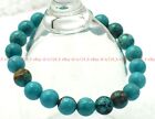 Natural Blue Turquoise Tibet Buddhist 108 Prayer Beads Mala Necklace Bracelet